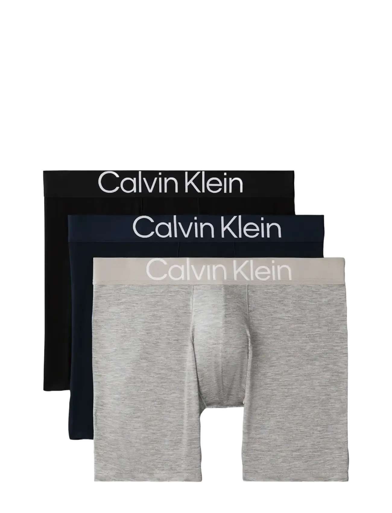 Calvin Klein BOXER BRIEF 3PK - Underwear - BLACK GREY HEATHER DARK SAPPHIRE / black