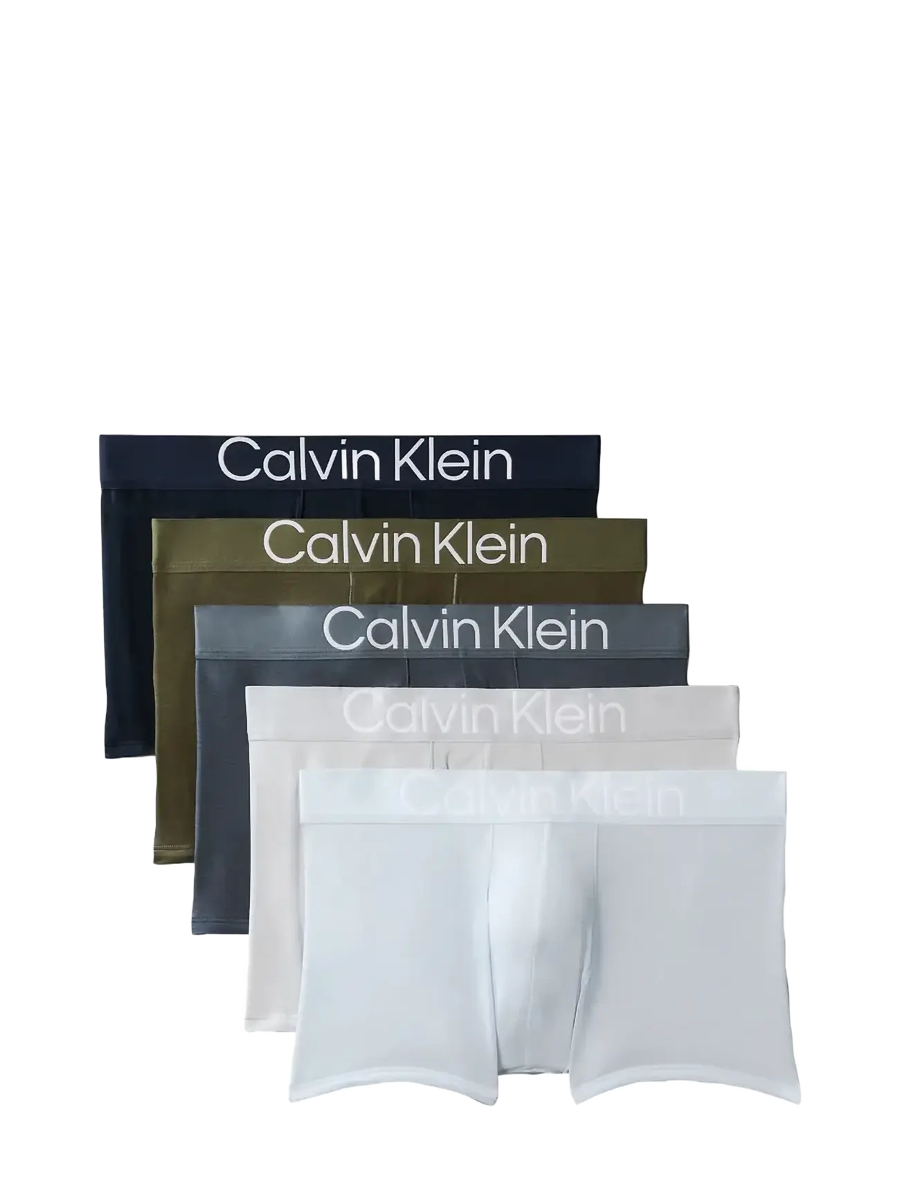 Calvin Klein TRUNK 5PK - Underwear - DARK SAPPHIRE OLIVE NIGHT TURBULENC / navy