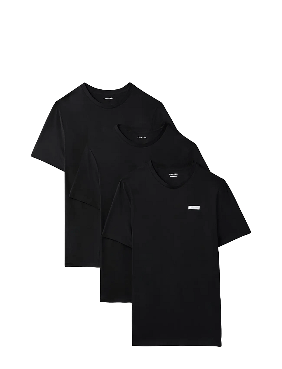 Calvin Klein - S/S CREW NECK 3PK - nattrøjer - black black black - 1