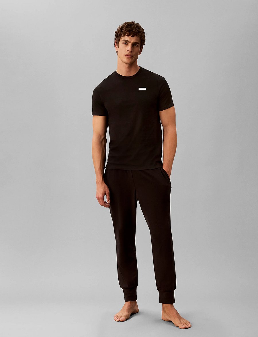 Calvin Klein - S/S CREW NECK 3PK - nattrøjer - black black black - 0