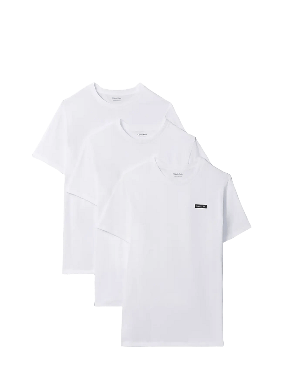 Calvin Klein - S/S CREW NECK 3PK - nattrøjer - white white white - 1