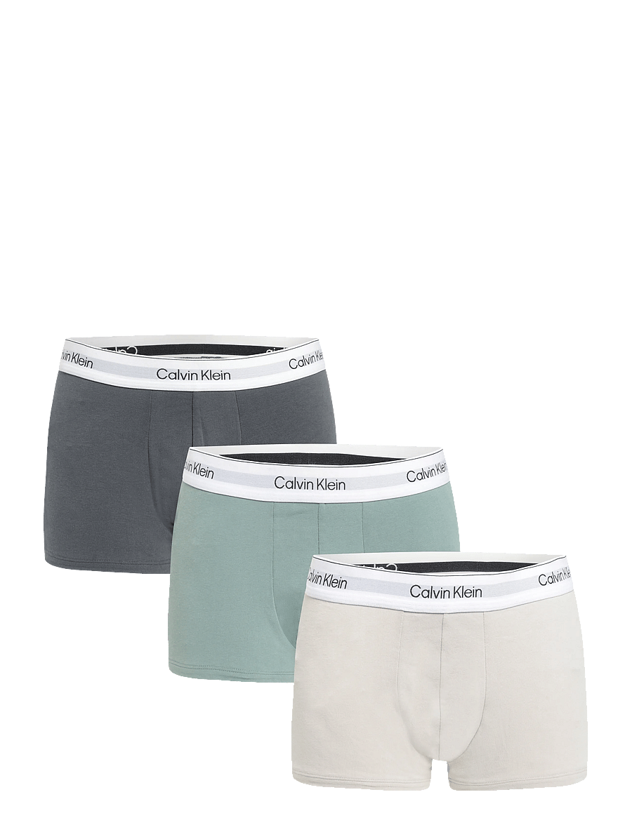 Calvin Klein - LOW RISE TRUNK 3PK - boxer briefs - turbulence chinois green silver - 1