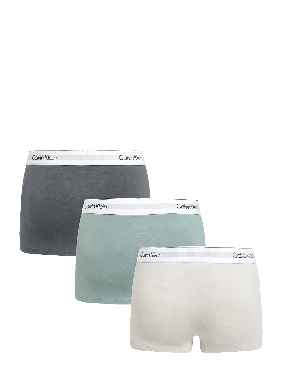 Calvin Klein - LOW RISE TRUNK 3PK - boxer briefs - turbulence chinois green silver - 2