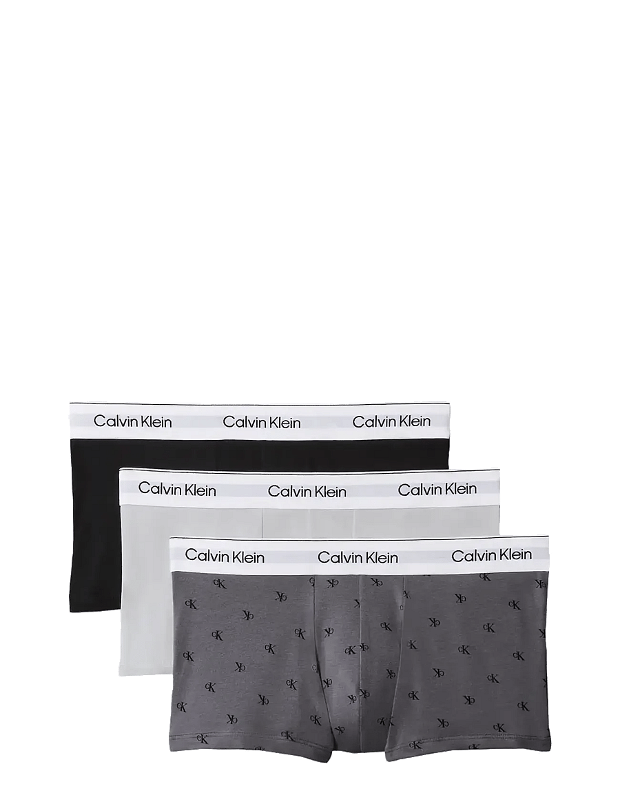 Calvin Klein - LOW RISE TRUNK 3PK - multipakk aluspüksid - black diamond logo tornado harb - 1