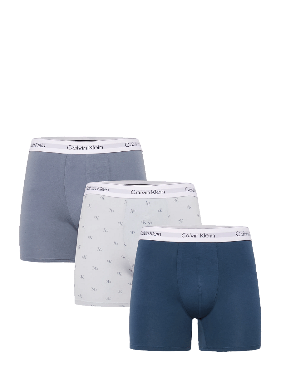 Calvin Klein - BOXER BRIEF 3PK - boxershorts - adriatic royal diamond logo plein - 1