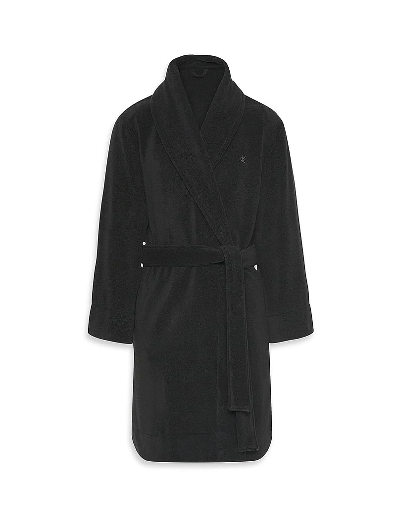 Calvin Klein - COMFORT FRENCH TERRY ROBE - robes - black - 5