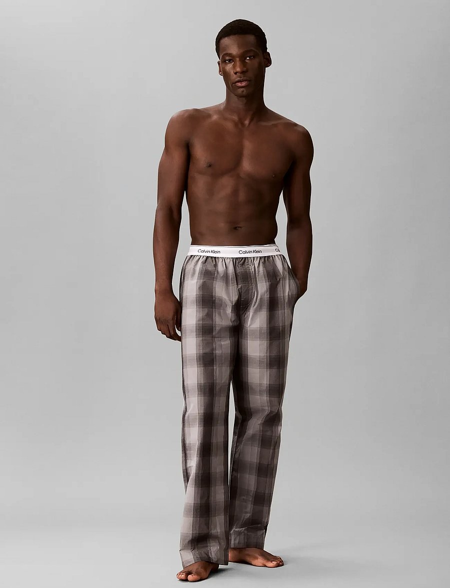 Calvin Klein - SLEEP PANT - pyjamasbyxor - 21767 shadows plaid tigers eye - 0