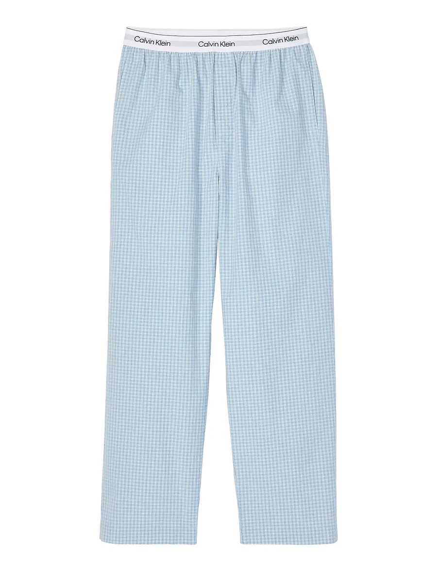 Calvin Klein - SLEEP PANT - pyjamasbyxor - summit plaid ballad blue - 1