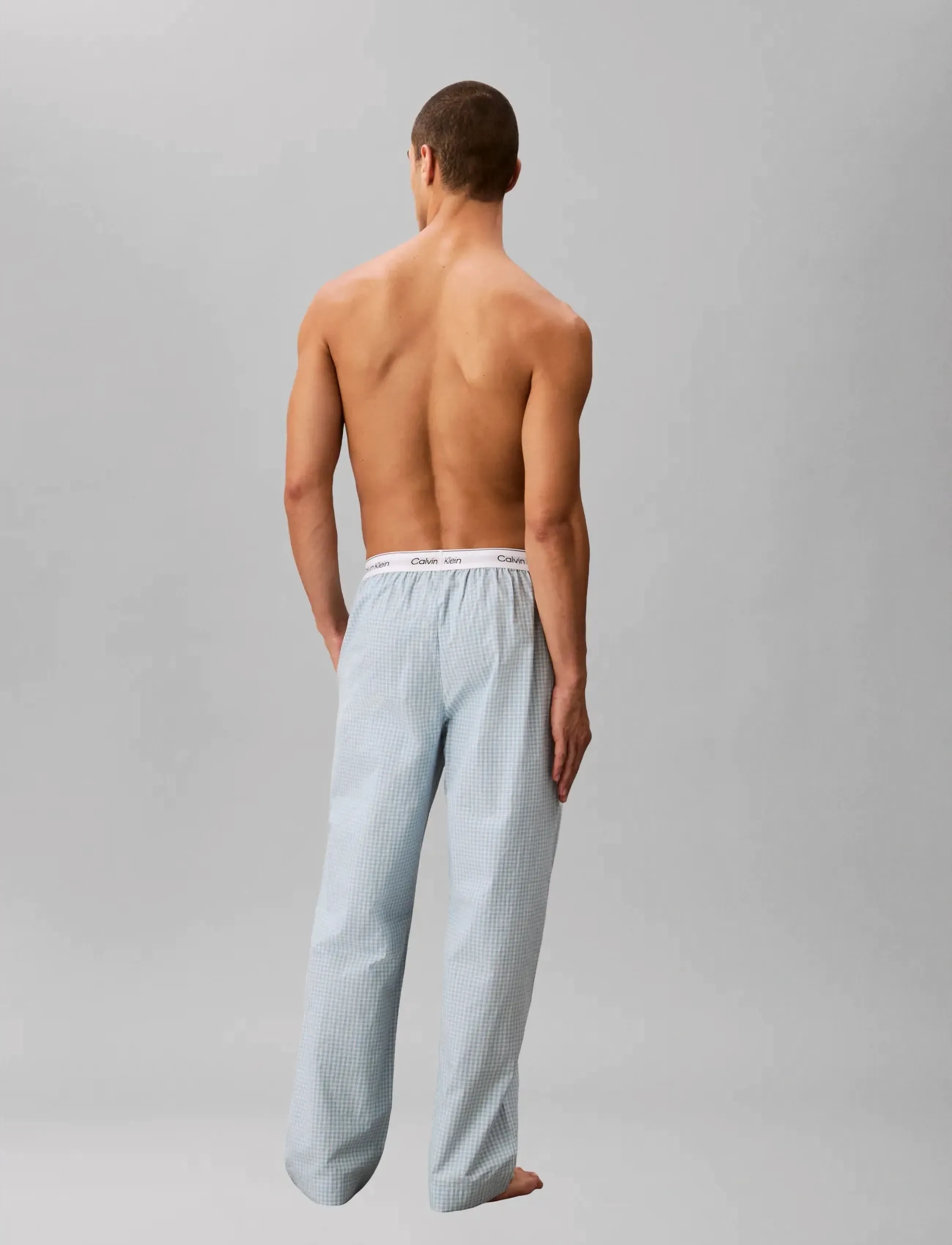 Calvin Klein - SLEEP PANT - natbukser - summit plaid ballad blue - 2
