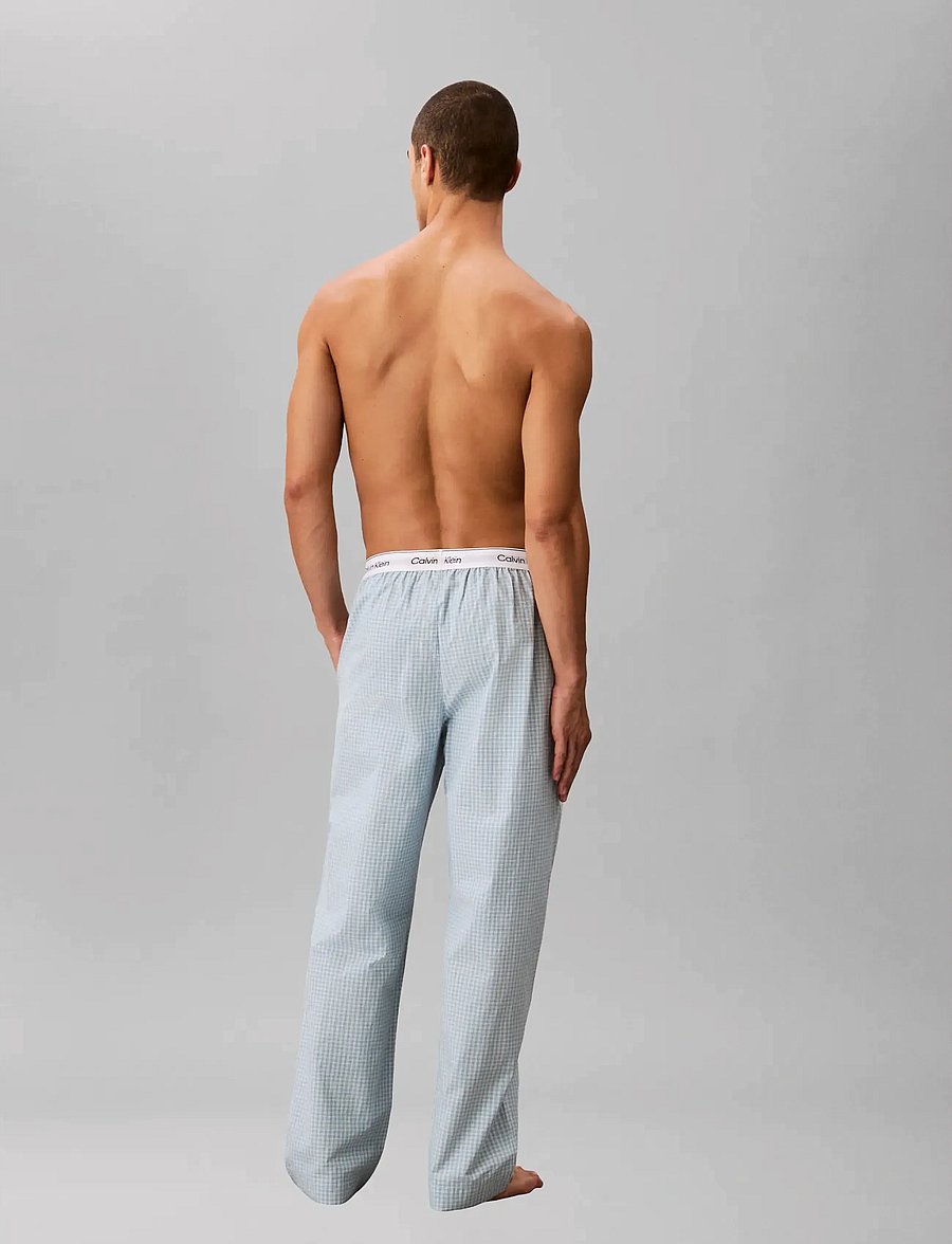 Calvin Klein - SLEEP PANT - pyjamasbyxor - summit plaid ballad blue - 2