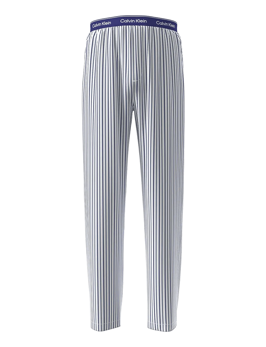 Calvin Klein - SLEEP PANT - pyjamasbyxor - aurora stripe blue river fog - 1