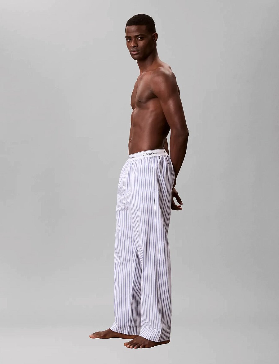 Calvin Klein - SLEEP PANT - pyjamasbyxor - aurora stripe blue river fog - 4