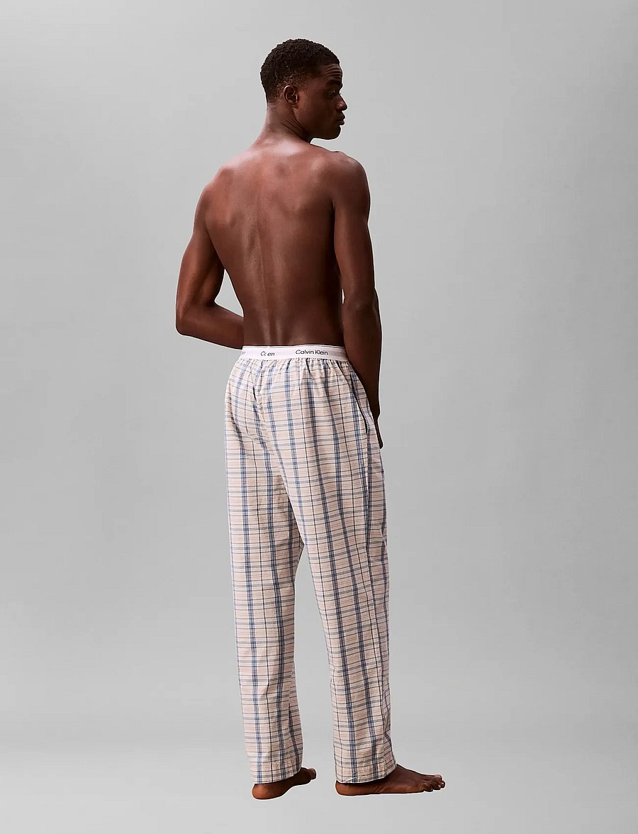 Calvin Klein - SLEEP PANT - spodnie od piżamy - silo plaid chalk - 2