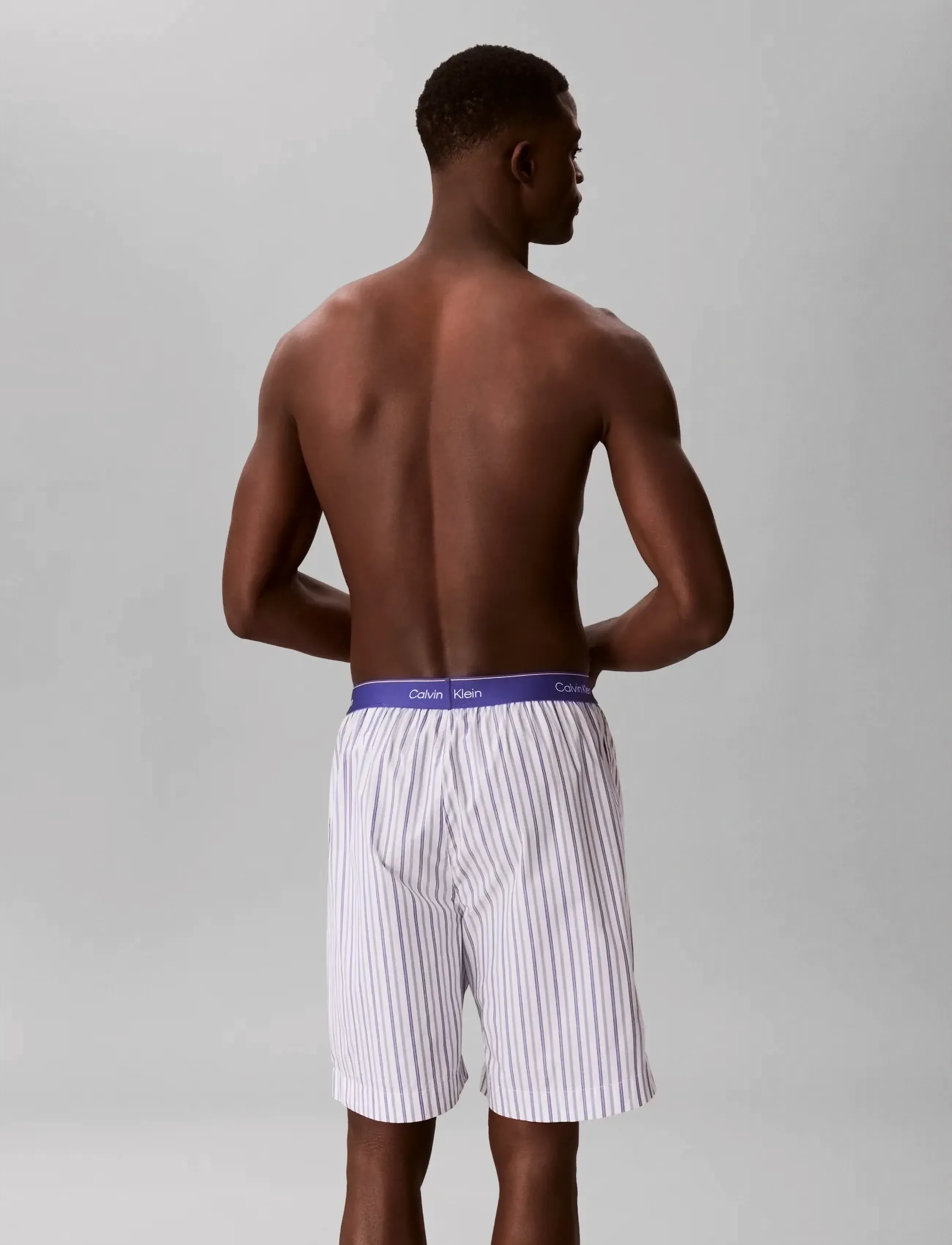 Calvin Klein - SLEEP SHORT - pyjama bottoms - aurora stripe blue river fog - 2