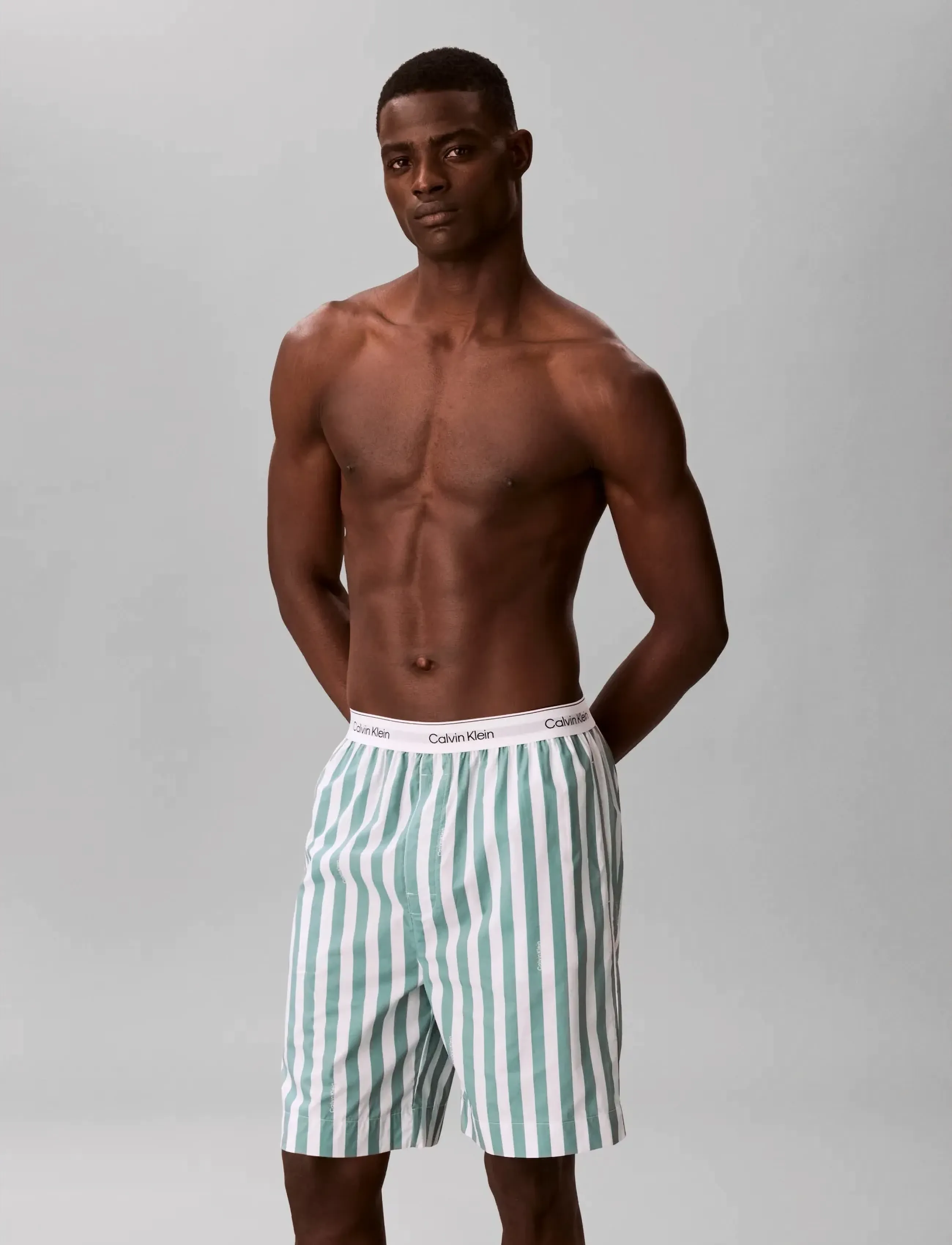 Calvin Klein - SLEEP SHORT - pyjamahose - vertical boardwalk logo stripe smal - 3