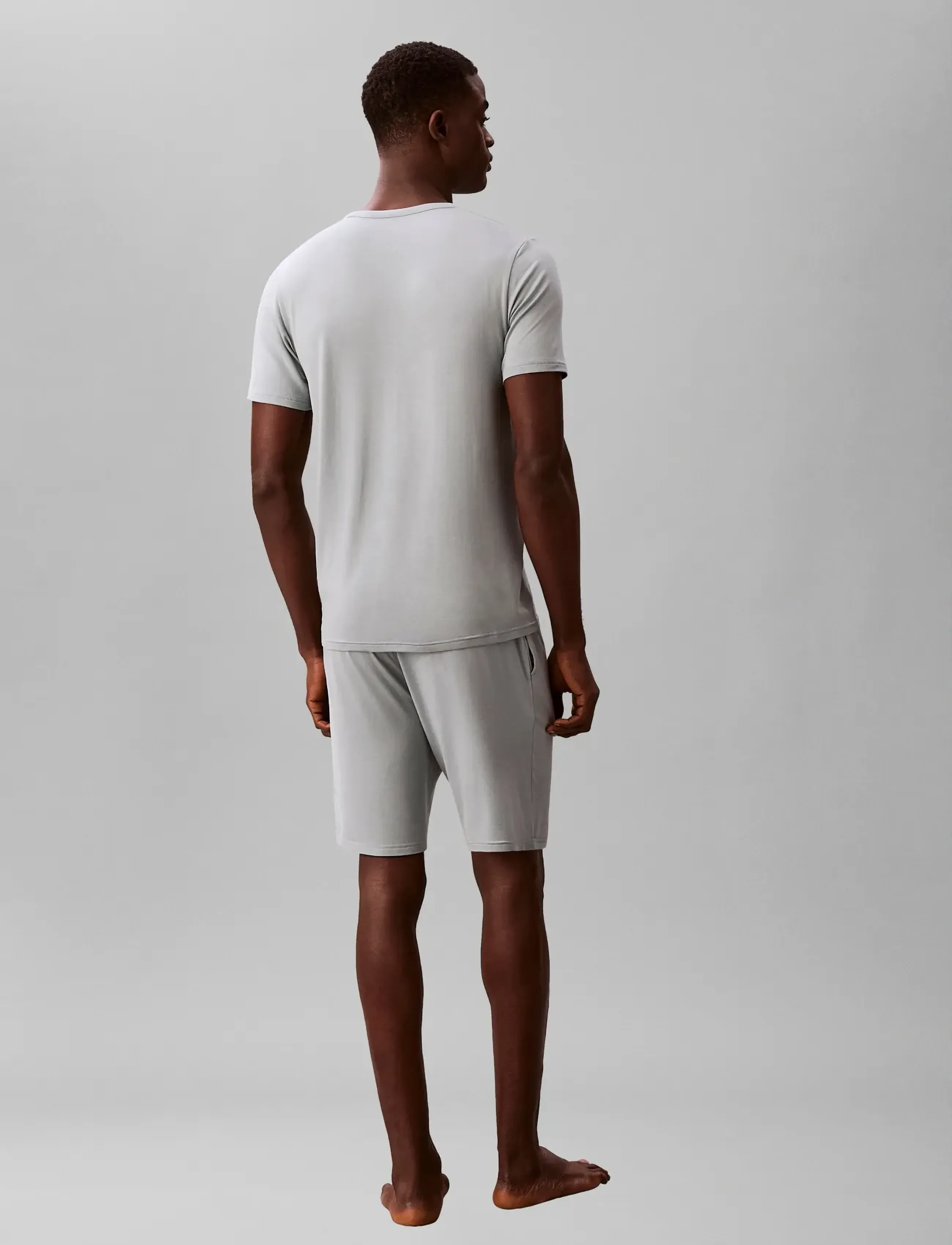 Calvin Klein - SS MODAL SHORT SET - nattøj sæt - slate - 3