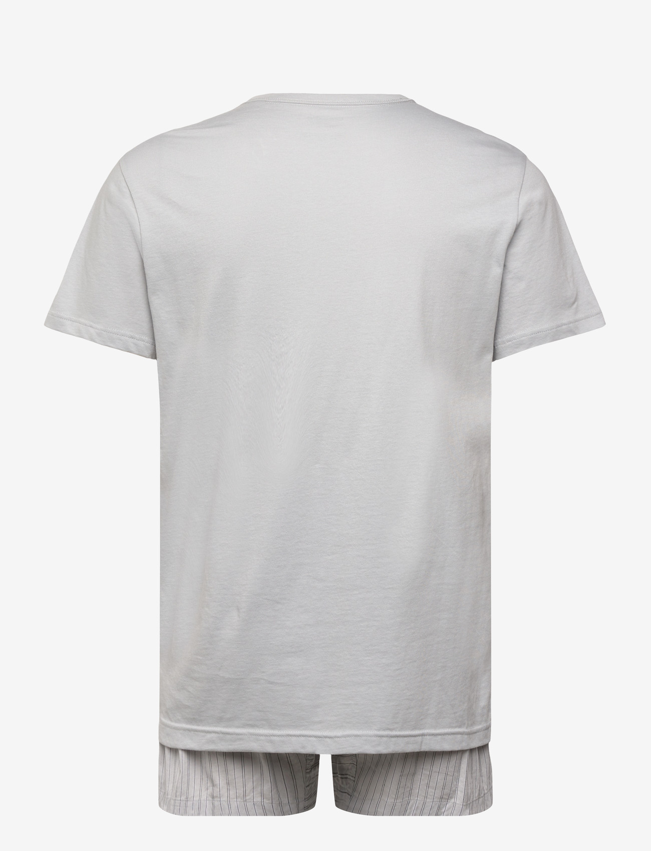 Calvin Klein - S/S CREW POPLIN BOXER SET - pyjamasset - harbor mist top w  trail stripe_har - 1