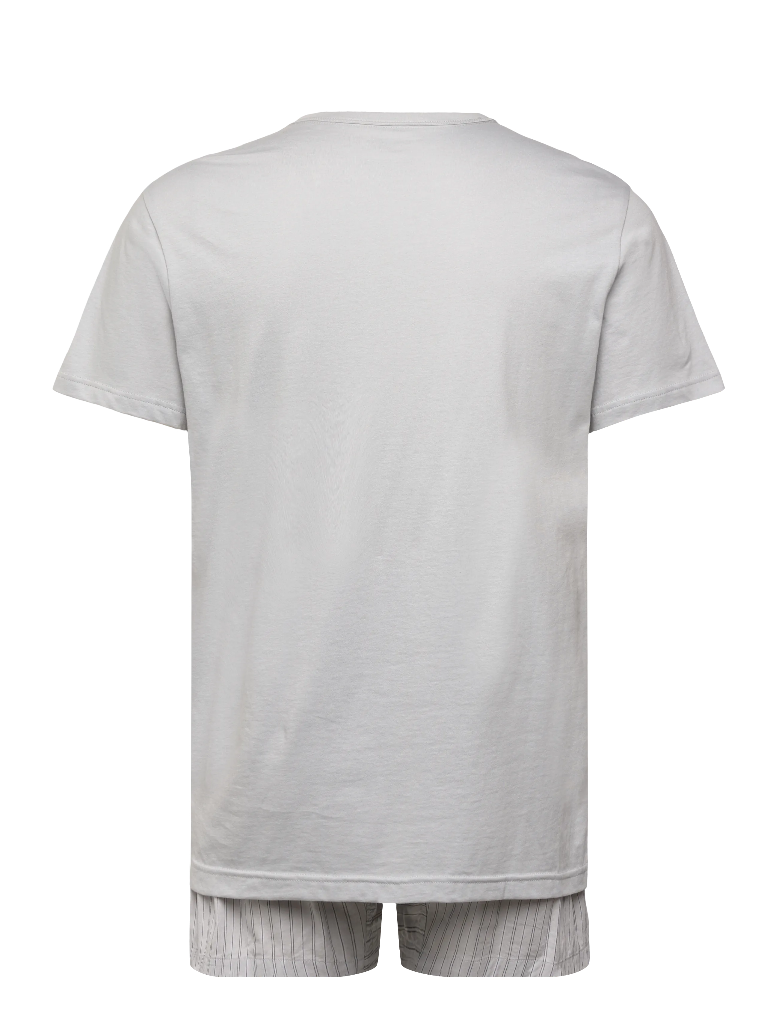 Calvin Klein - S/S CREW POPLIN BOXER SET - pidžaamakomplekt - harbor mist top w  trail stripe_har - 1