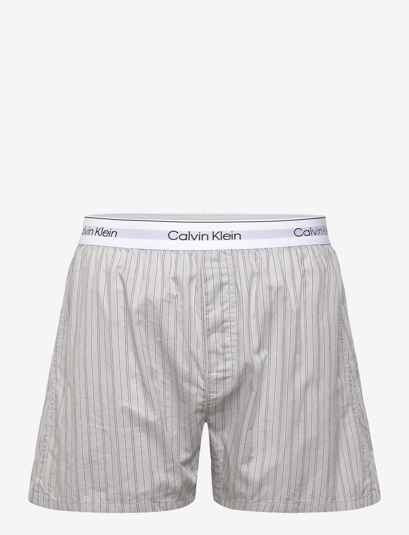 Calvin Klein - S/S CREW POPLIN BOXER SET - pyjamasset - harbor mist top w  trail stripe_har - 2
