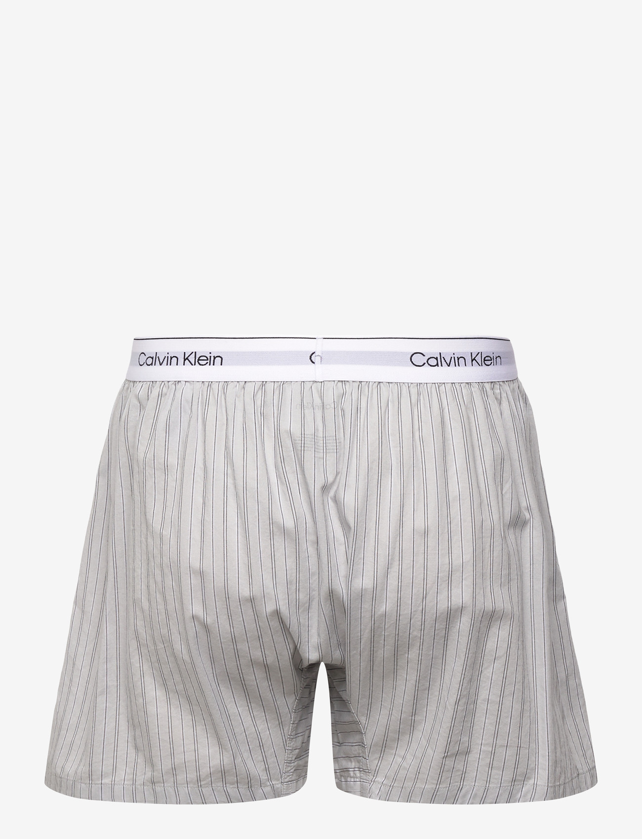 Calvin Klein - S/S CREW POPLIN BOXER SET - pyjamasset - harbor mist top w  trail stripe_har - 3