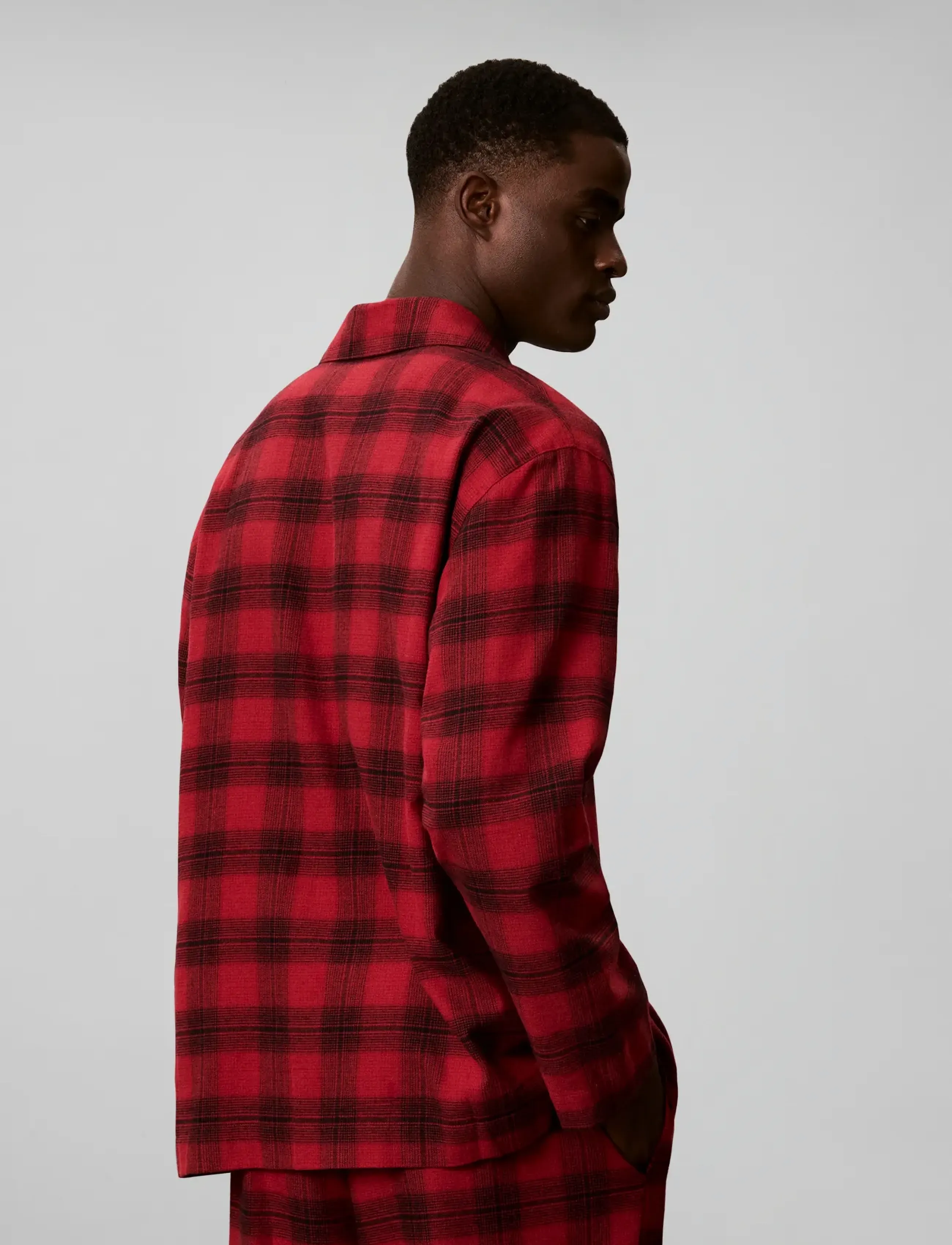 Calvin Klein - L/S BUTTON DOWN - 21634 domino plaid rio red - 2