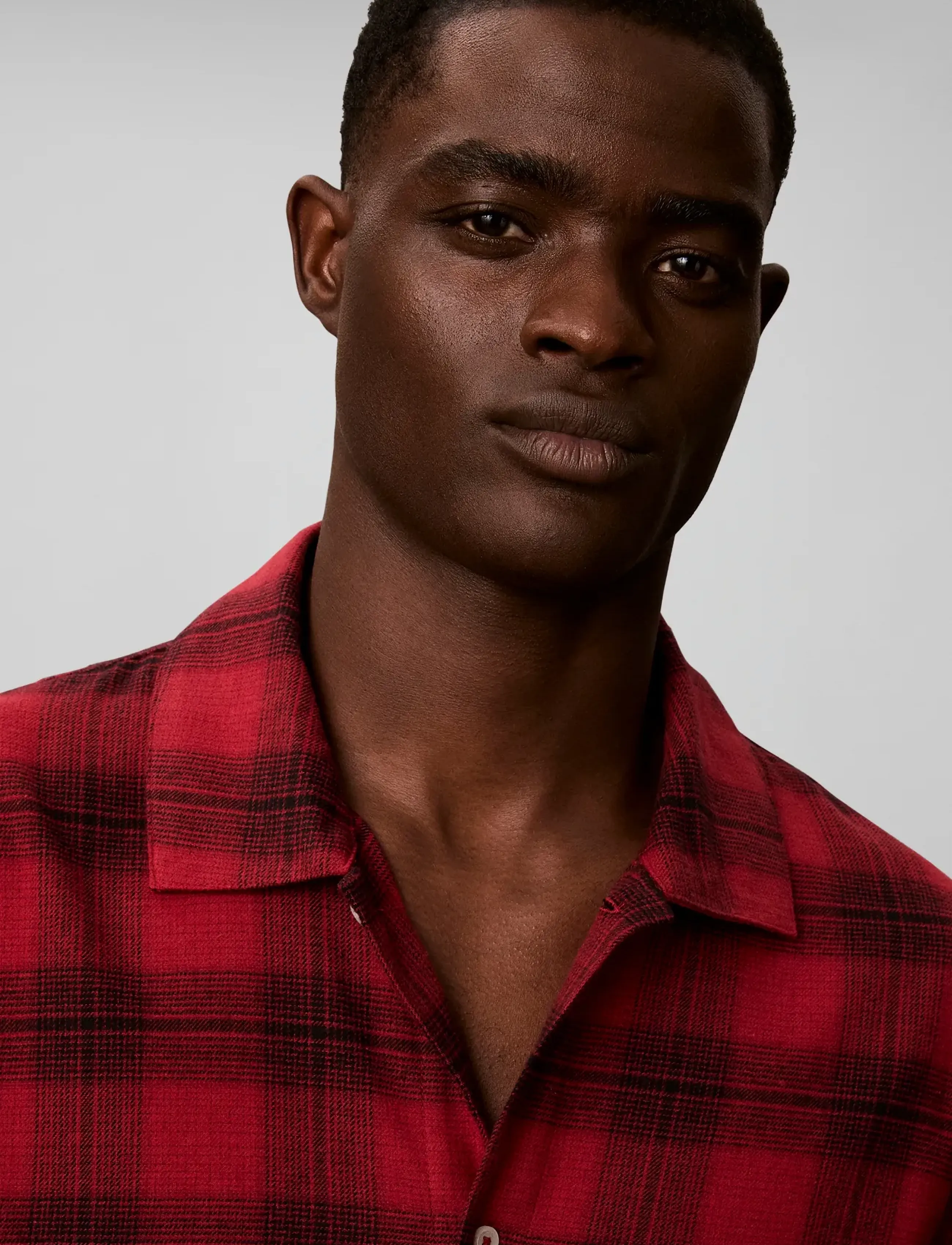 Calvin Klein - L/S BUTTON DOWN - 21634 domino plaid rio red - 4