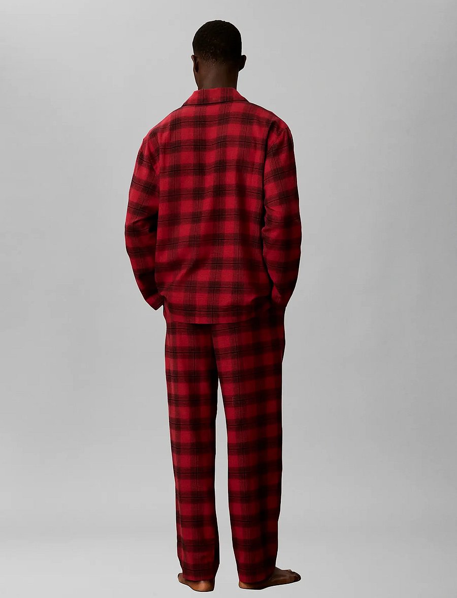 Calvin Klein - SLEEP PANT - pidžaamapüksid - 21634 domino plaid rio red - 2