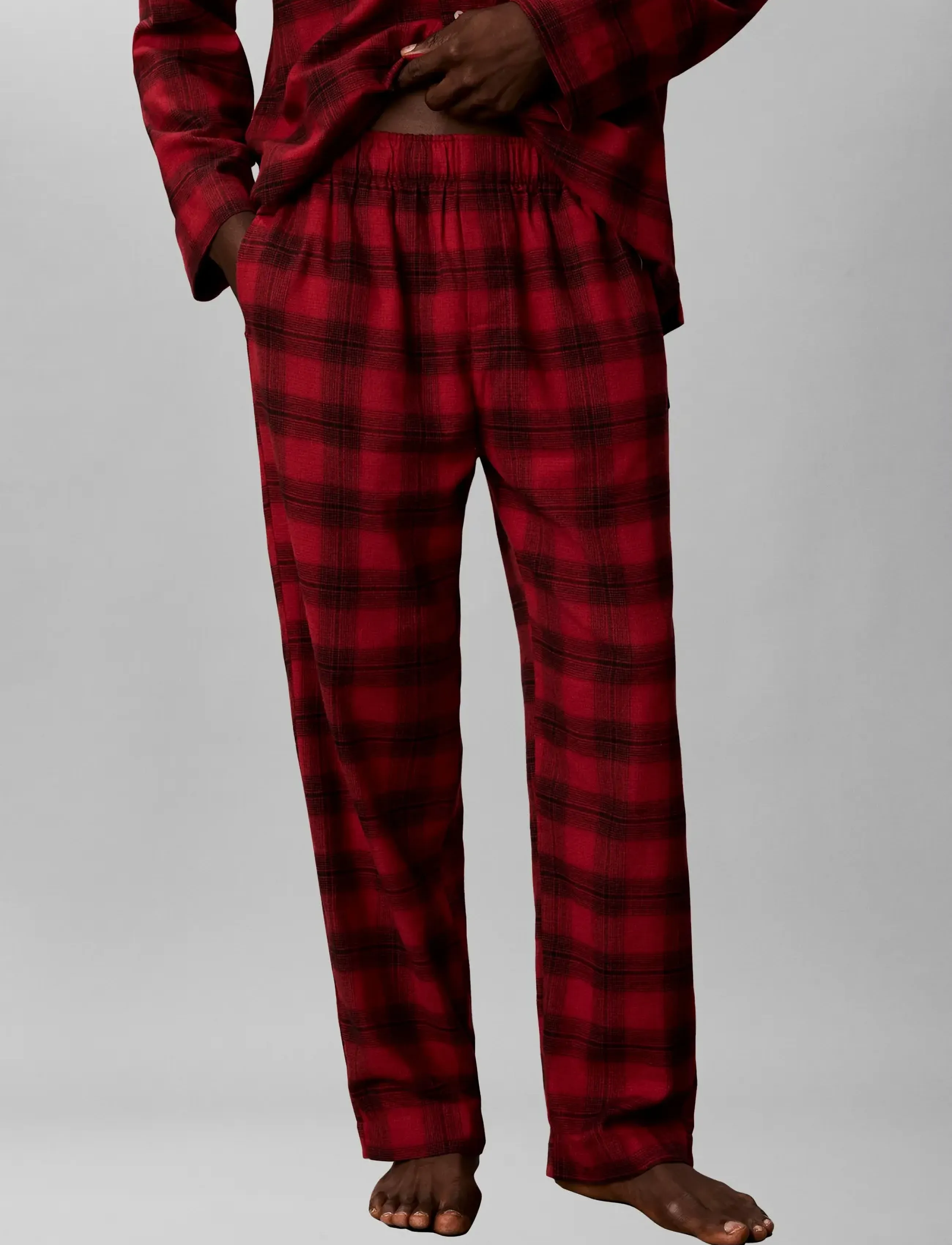 Calvin Klein - SLEEP PANT - 21634 domino plaid rio red - 3