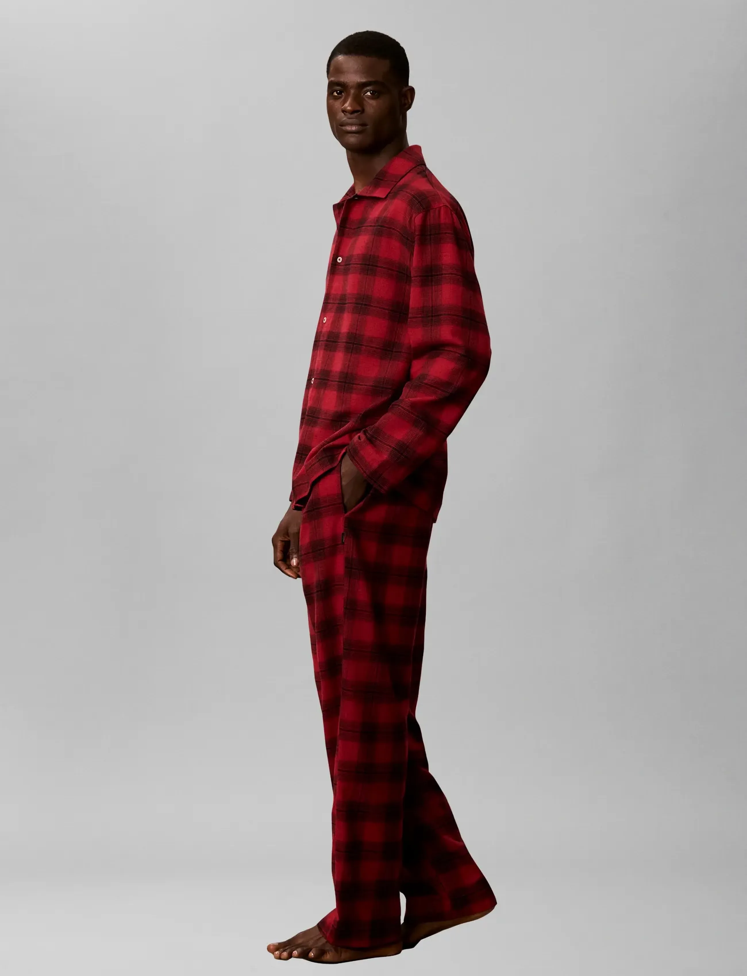 Calvin Klein - SLEEP PANT - 21634 domino plaid rio red - 5