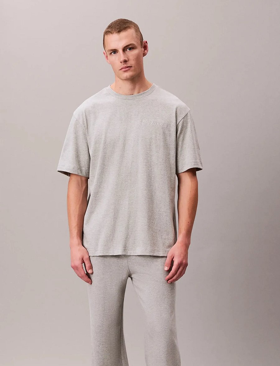 Calvin Klein - SLEEP PANT - natbukser - b10 grey heather - 4