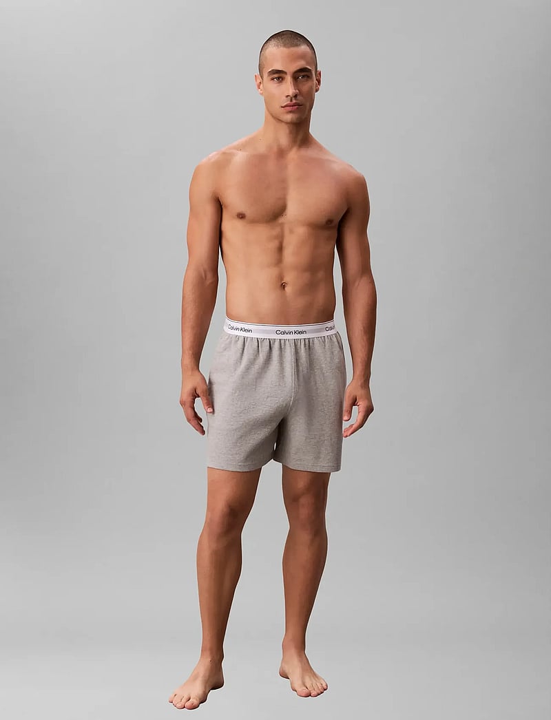 Calvin Klein - SLEEP SHORT - pyjamasbyxor - b10 grey heather - 0