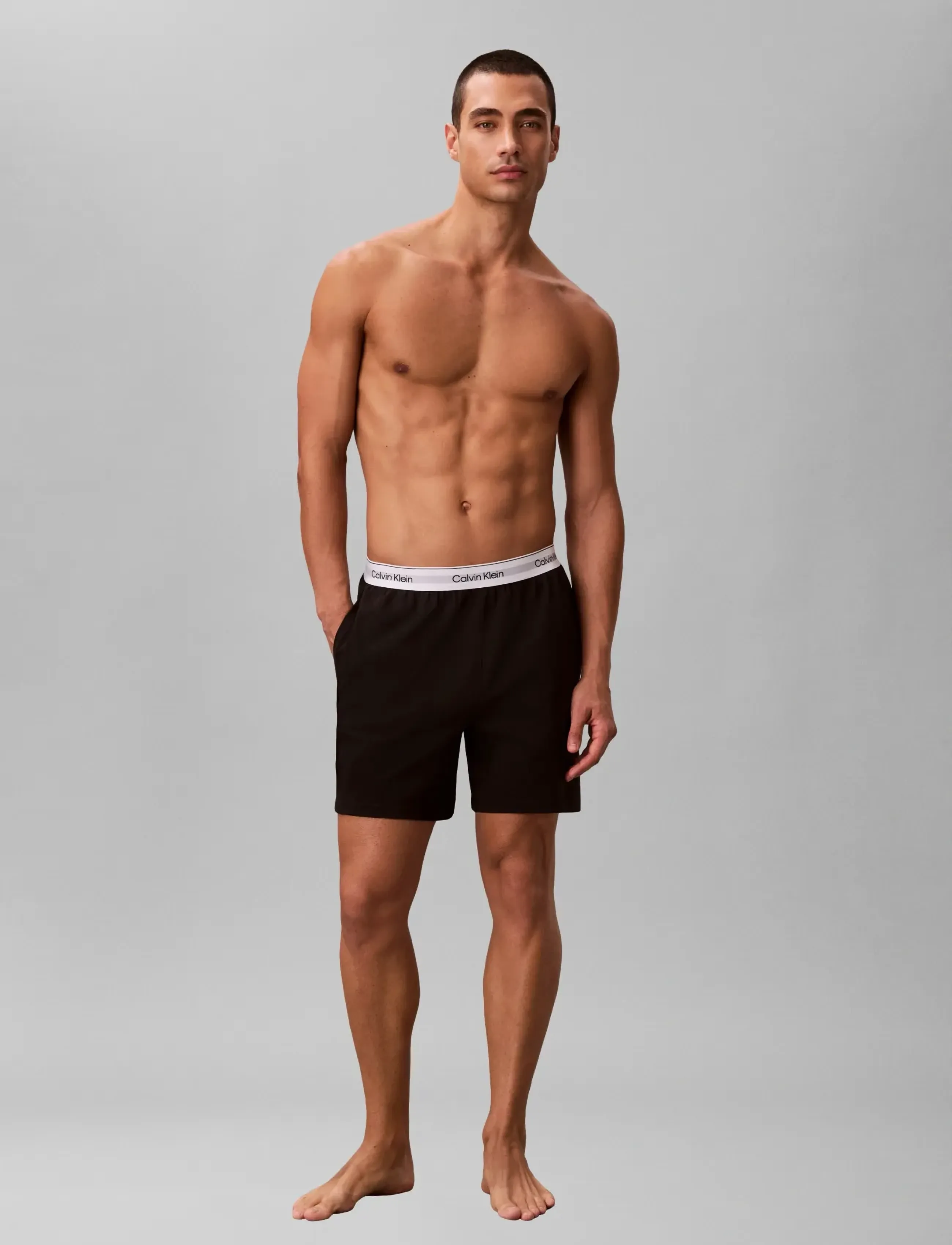 Calvin Klein SLEEP SHORT - Bielizna - BLACK / black
