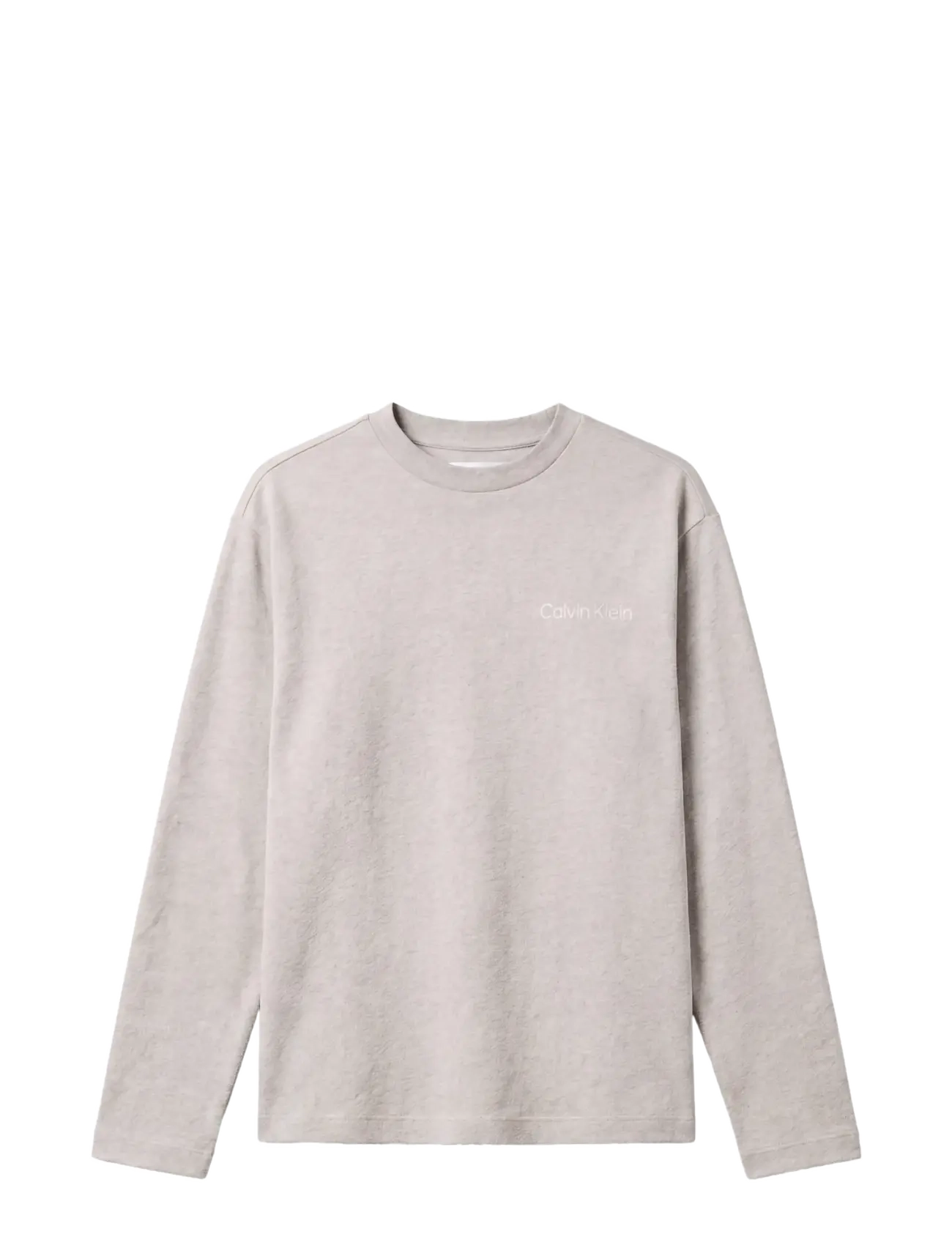 Calvin Klein L/S CREW NECK - Pyjamaoberteile - B10 GREY HEATHER / grey