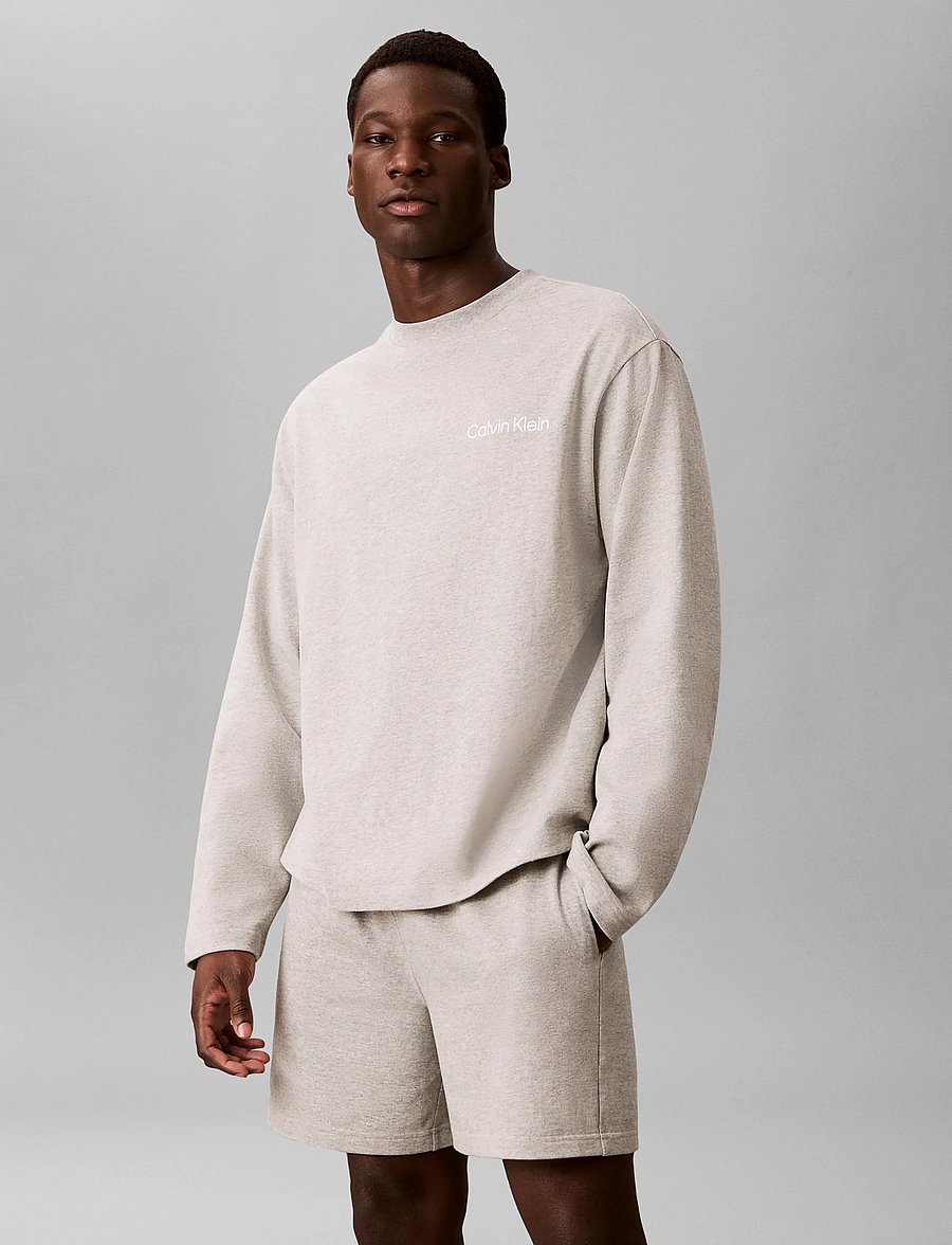 Calvin Klein - L/S CREW NECK - nattrøjer - b10 grey heather - 3