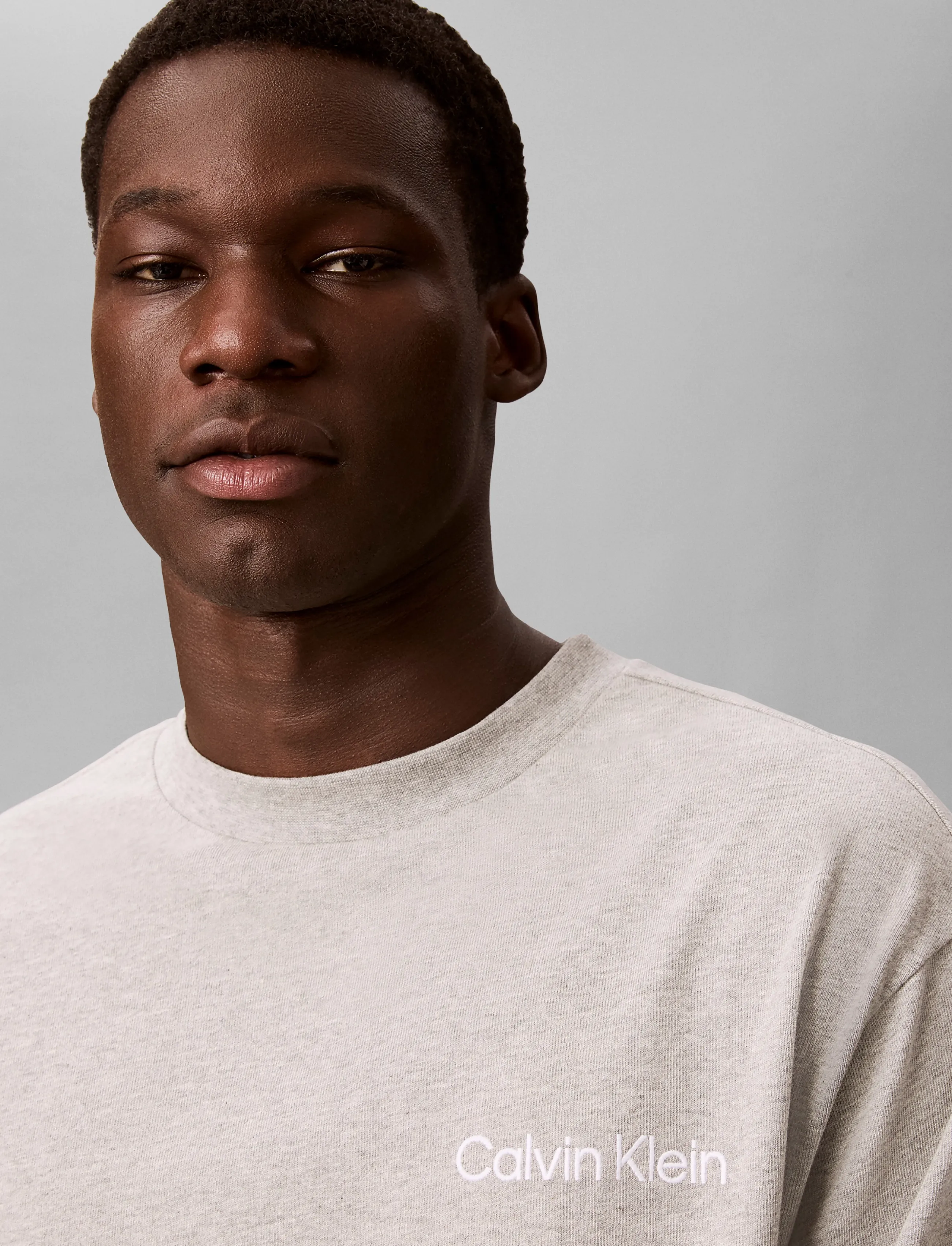 Calvin Klein - L/S CREW NECK - b10 grey heather - 4