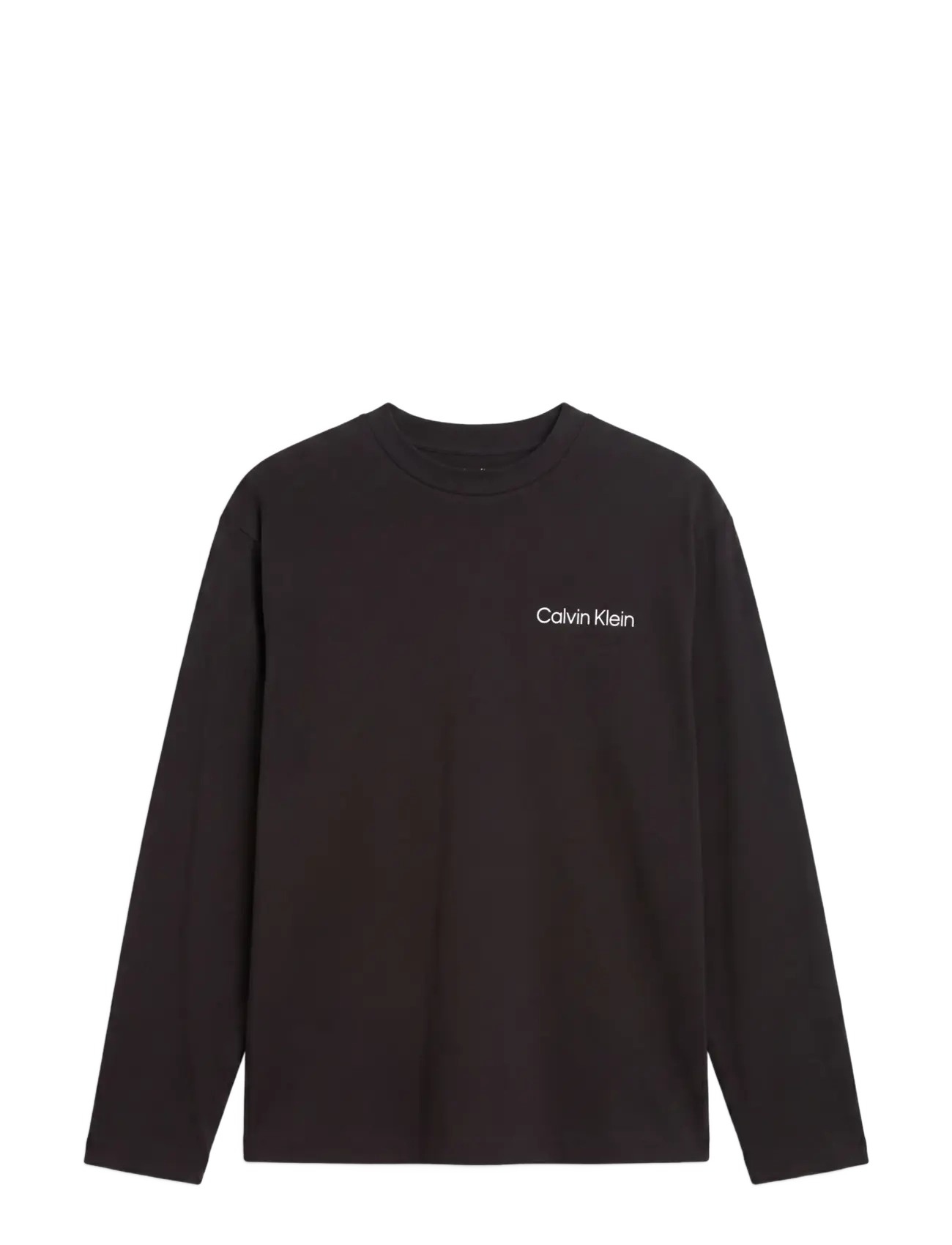 Calvin Klein L/S CREW NECK - Pyjamaoberteile - BLACK / black