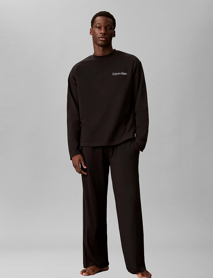 Calvin Klein - L/S CREW NECK - nattrøjer - black - 0