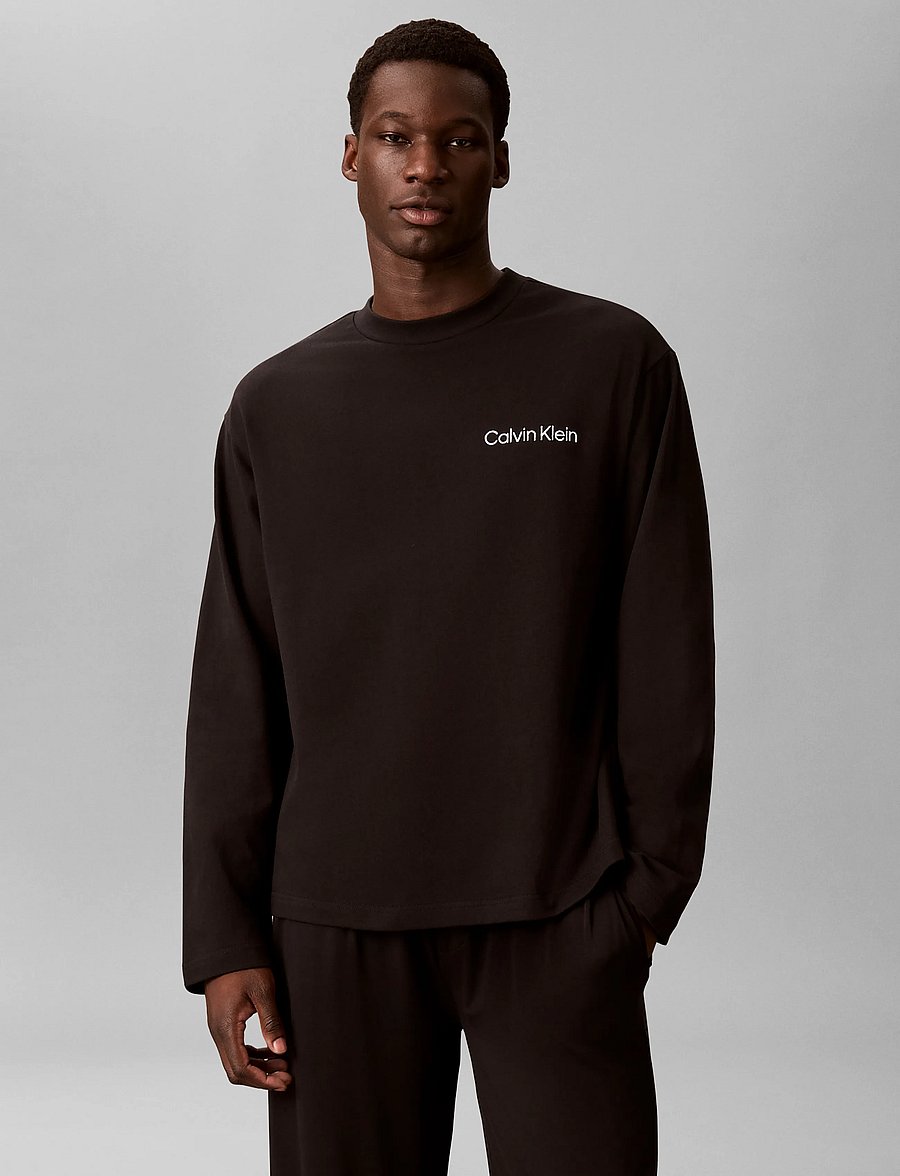 Calvin Klein - L/S CREW NECK - nattrøjer - black - 3