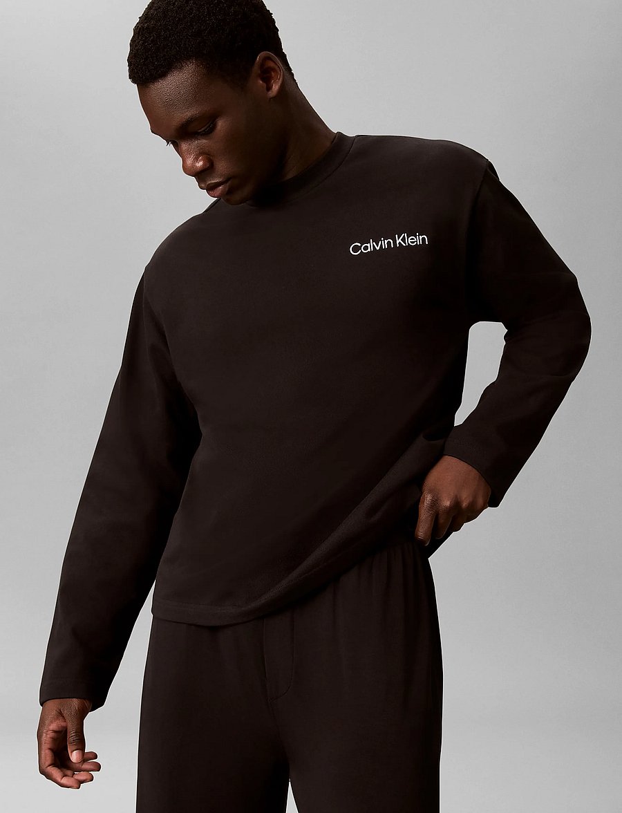 Calvin Klein - L/S CREW NECK - nattrøjer - black - 5