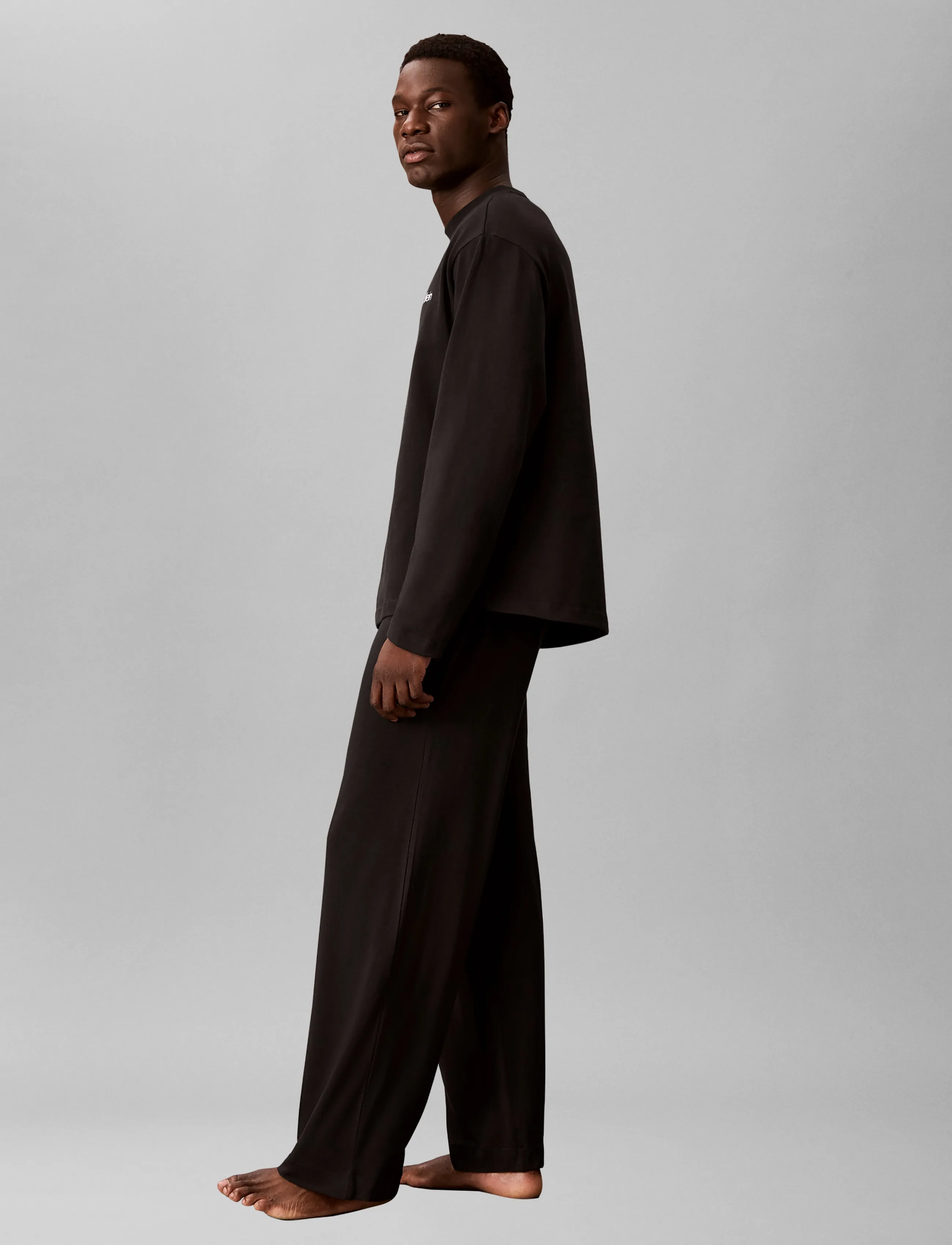 Calvin Klein L/S CREW NECK - Streetstyle - BLACK / black