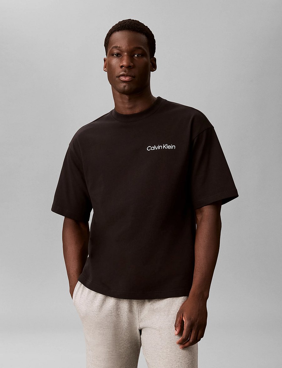 Calvin Klein - S/S CREW NECK - kortärmade t-shirts - black - 3