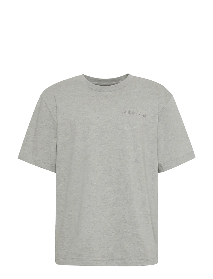 Calvin Klein - S/S CREW NECK - kortærmede t-shirts - grey heather b10 - 1
