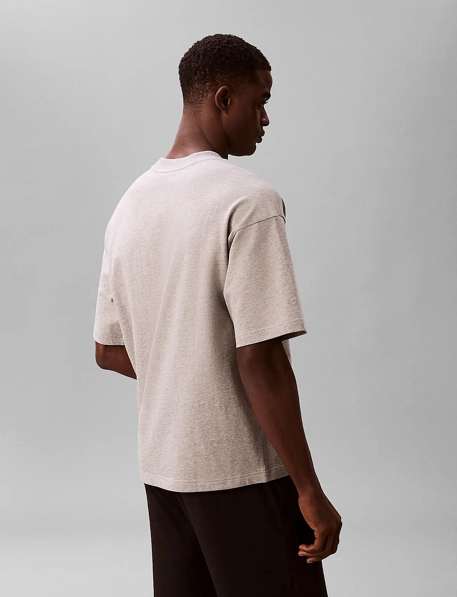 Calvin Klein - S/S CREW NECK - kortærmede t-shirts - grey heather b10 - 2