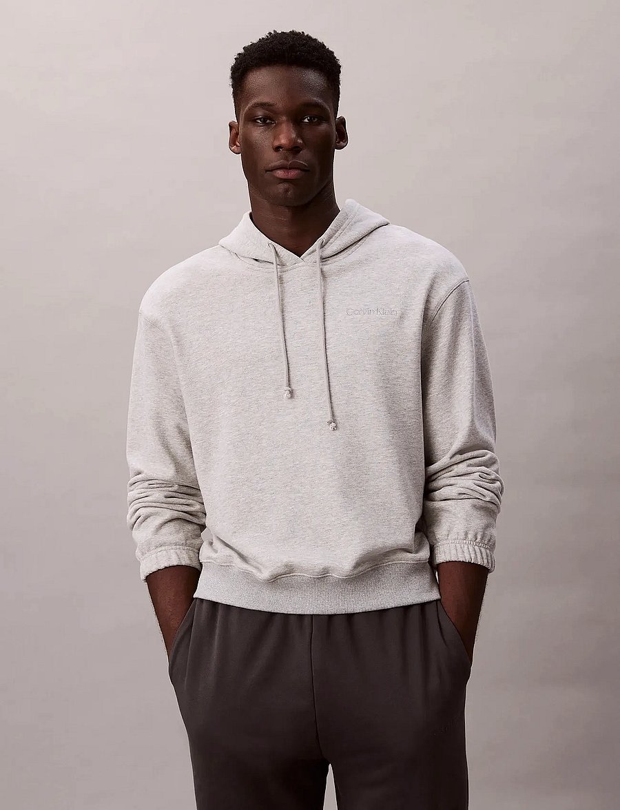 Calvin Klein - L/S HOODIE - kapuzenpullover - b10 grey heather - 0