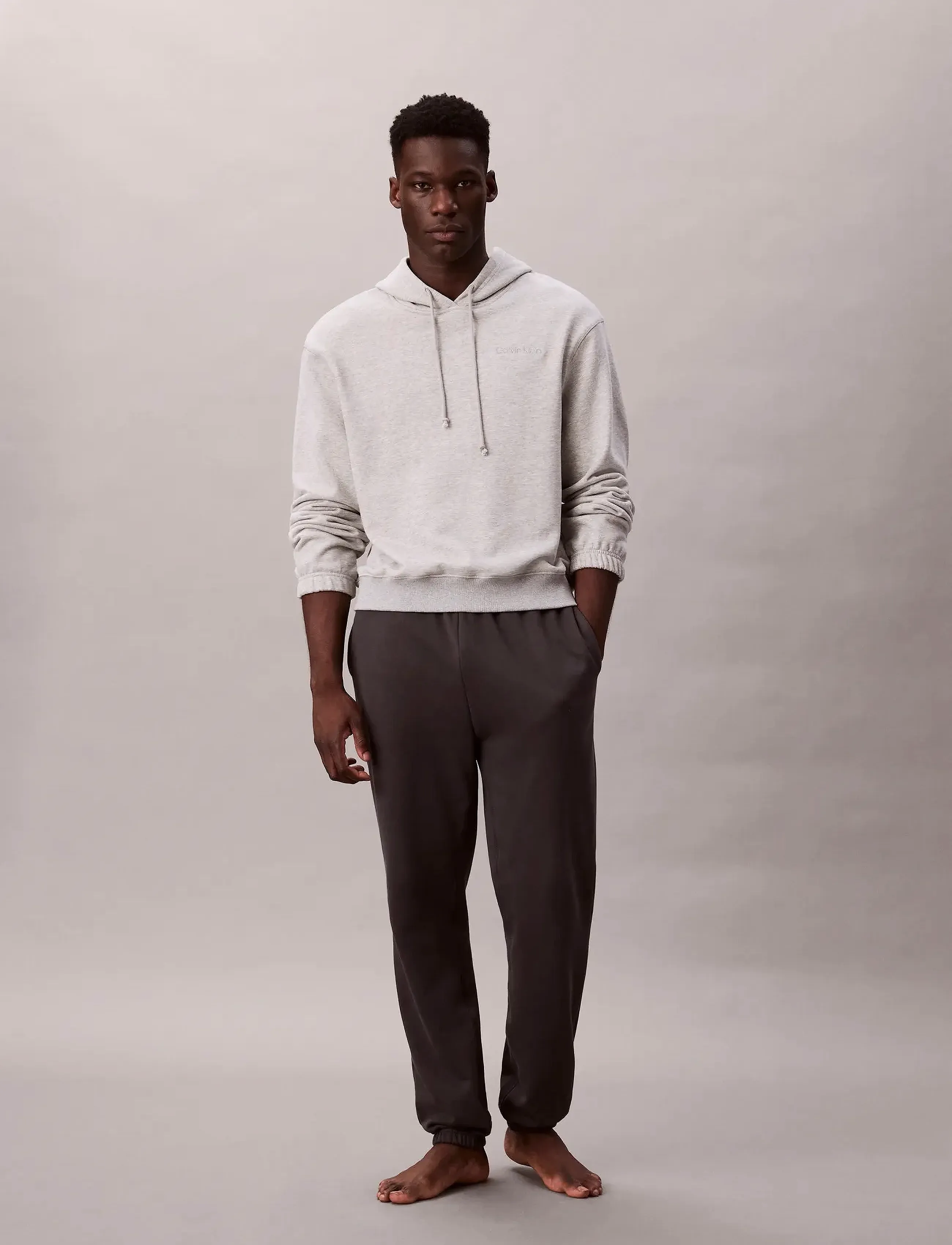 Calvin Klein - L/S HOODIE - bluzy z kapturem - b10 grey heather - 2