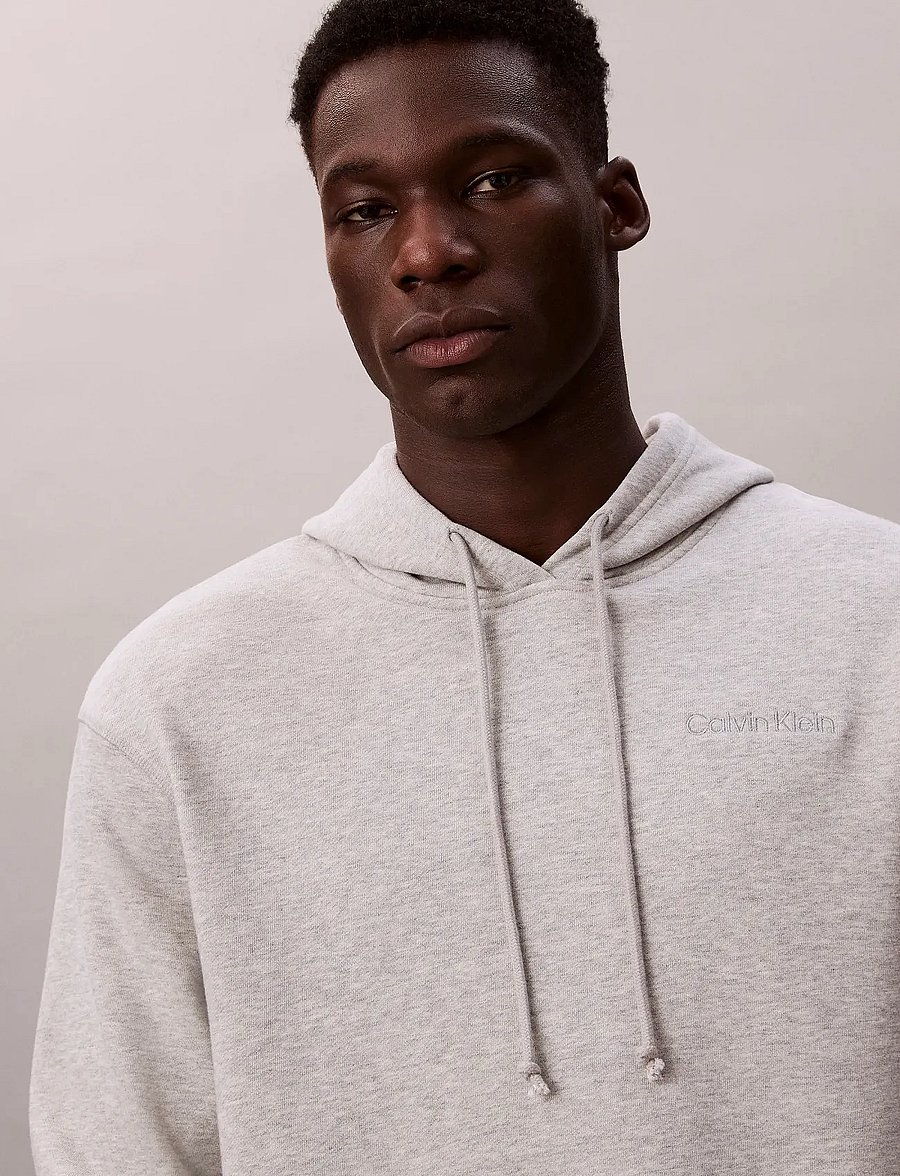 Calvin Klein - L/S HOODIE - kapuzenpullover - b10 grey heather - 3
