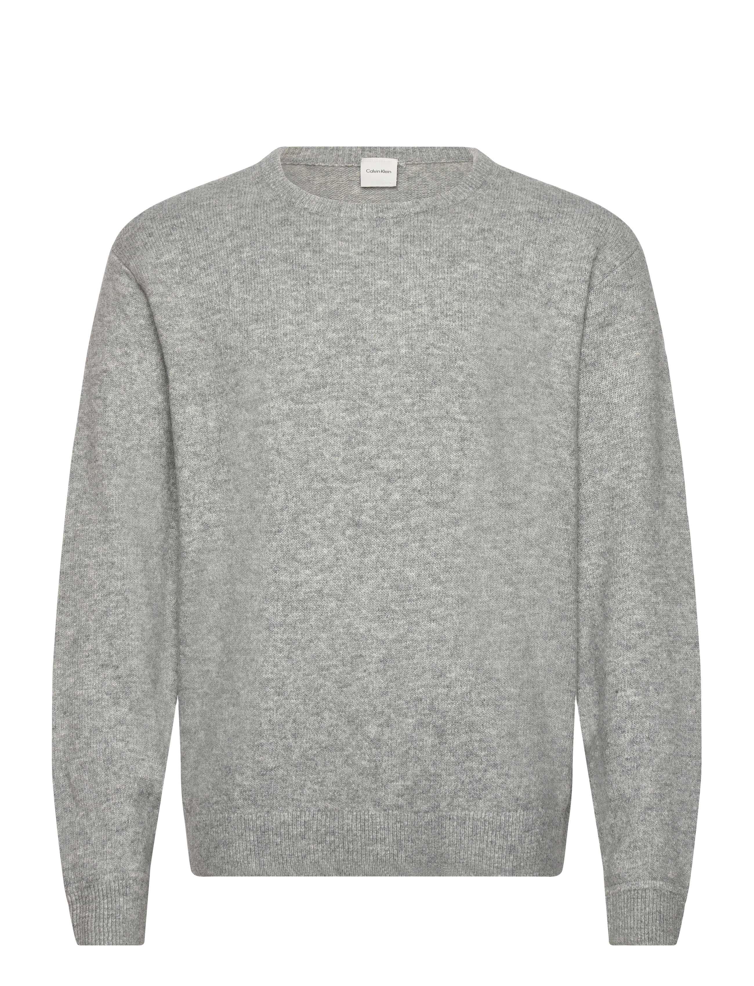 Calvin Klein SWEATER CREW - Kläder - B10 GREY HEATHER / grey