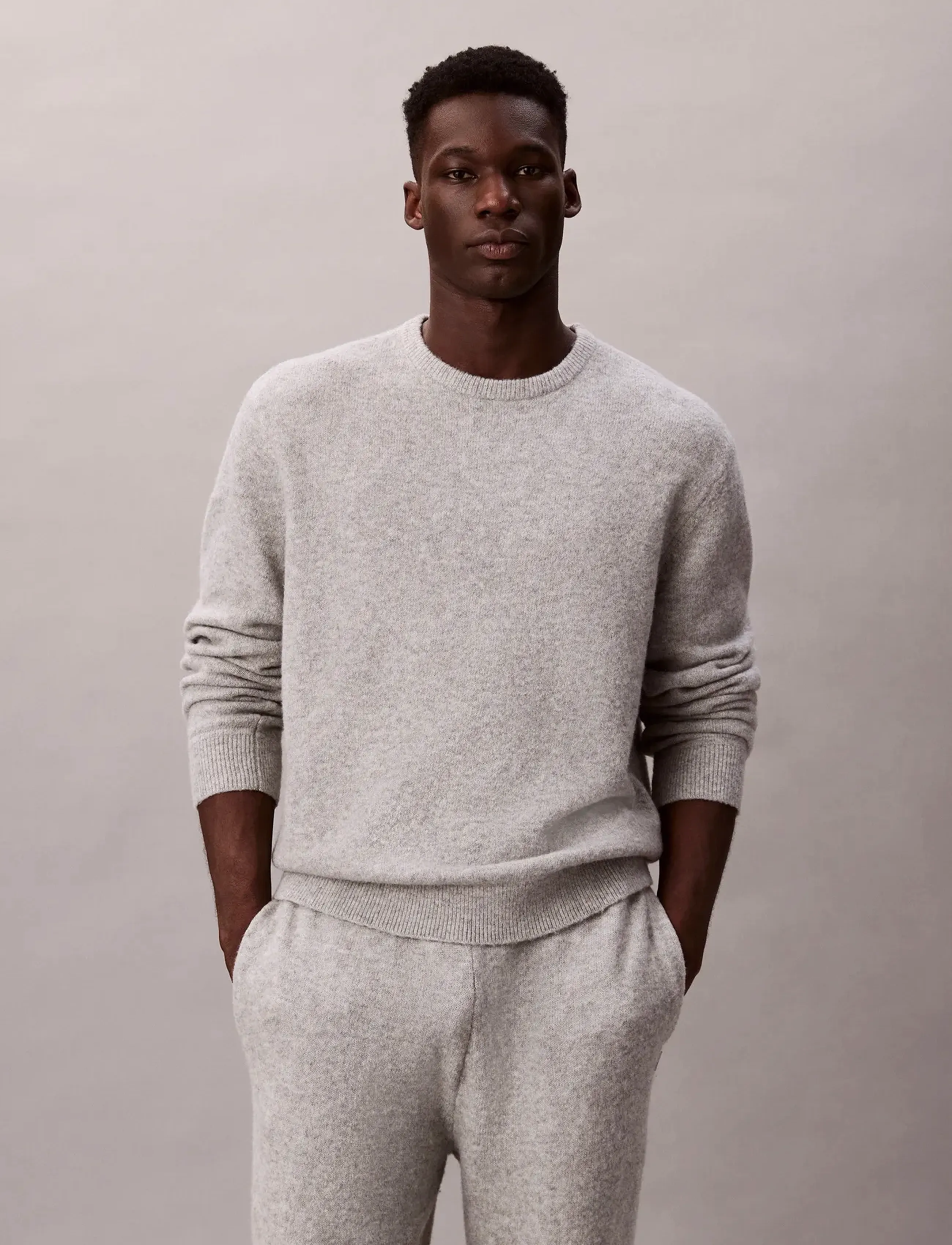 Calvin Klein - SWEATER CREW - b10 grey heather - 3
