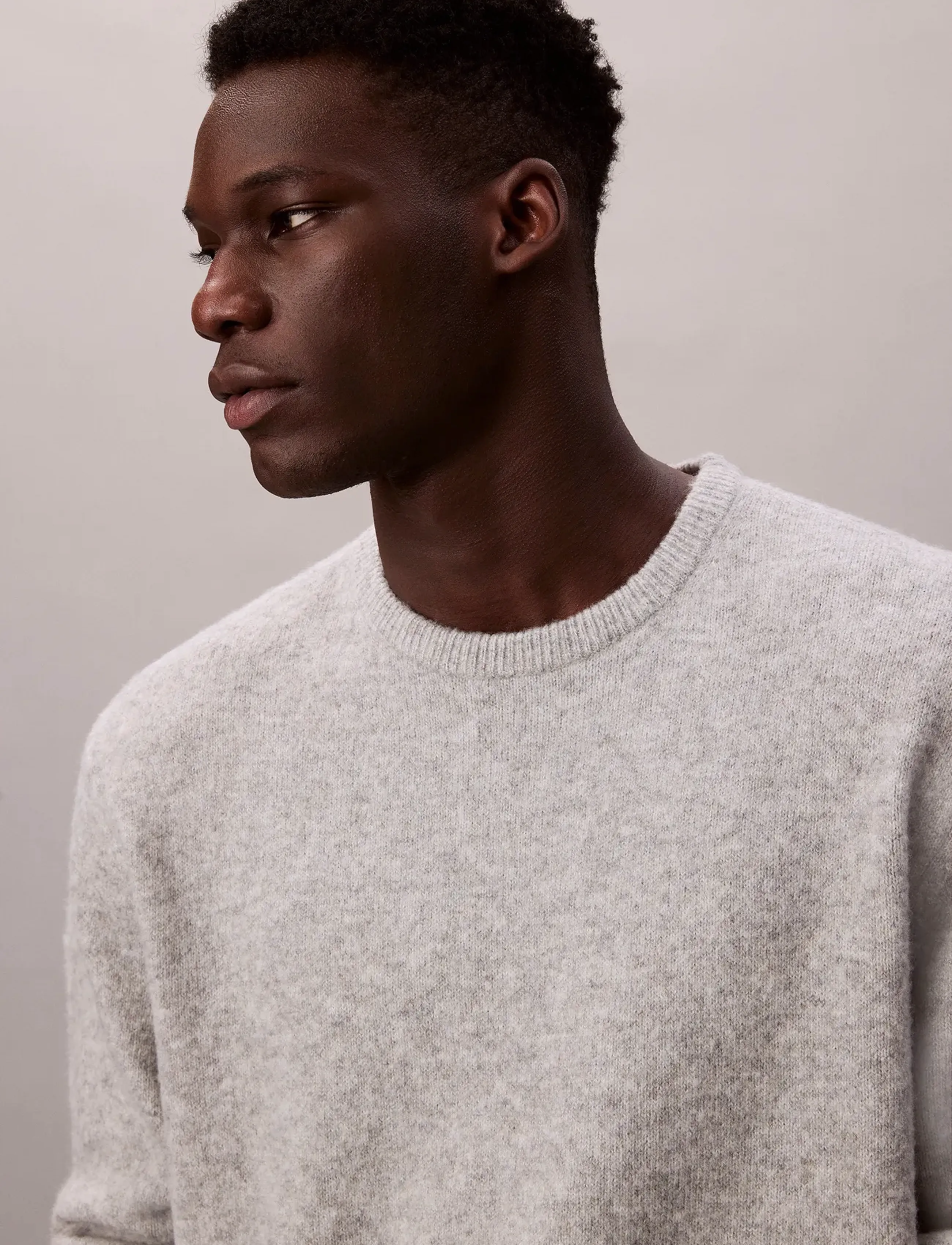 Calvin Klein - SWEATER CREW - b10 grey heather - 4