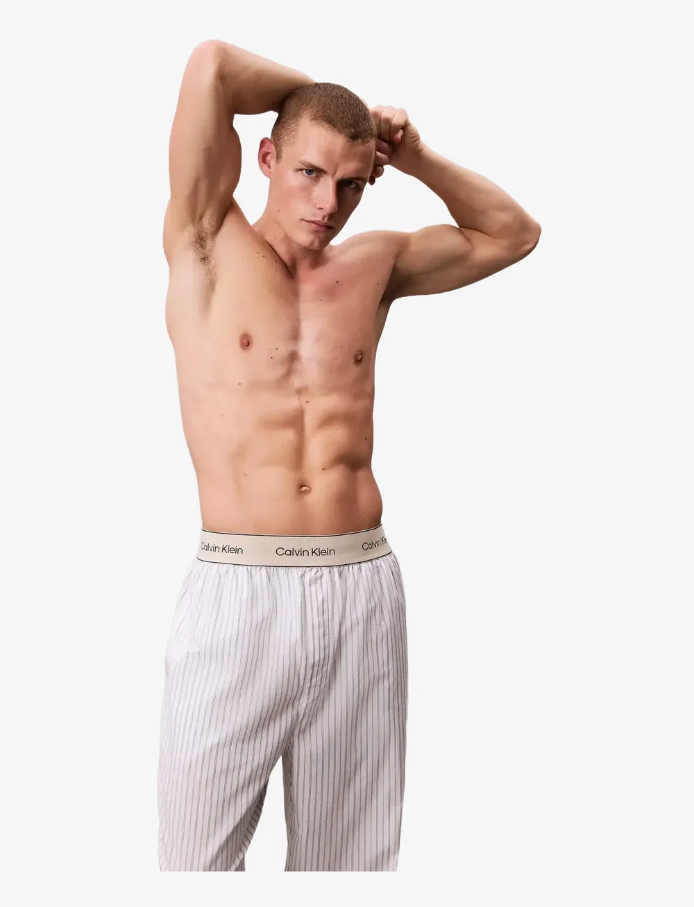 Calvin Klein - SLEEP PANT - pidžaamapüksid - 19471 trail stripe+classic white - 1